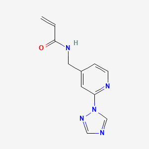 molecular formula C11H11N5O B2821251 N-[[2-(1,2,4-Triazol-1-yl)pyridin-4-yl]methyl]prop-2-enamide CAS No. 2361640-11-9
