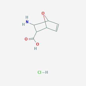 molecular formula C7H10ClNO3 B2821256 3-Amino-7-oxabicyclo[2.2.1]hept-5-ene-2-carboxylic acid hydrochloride CAS No. 1992995-06-8; 783340-43-2