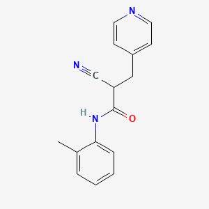2-cyano-N-(2-methylphenyl)-3-pyridin-4-ylpropanamide