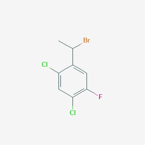 molecular formula C8H6BrCl2F B2821273 1-(1-Bromoethyl)-2,4-dichloro-5-fluorobenzene CAS No. 1341794-09-9