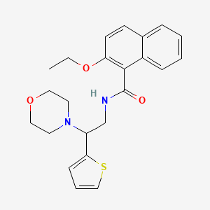 molecular formula C23H26N2O3S B2821286 2-ethoxy-N-(2-morpholino-2-(thiophen-2-yl)ethyl)-1-naphthamide CAS No. 899978-95-1