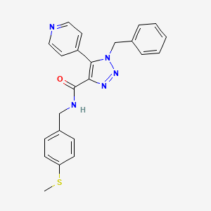 molecular formula C23H21N5OS B2821288 1-苄基-N-(4-(甲硫基)苄基)-5-(吡啶-4-基)-1H-1,2,3-三唑-4-甲酰胺 CAS No. 1790196-65-4