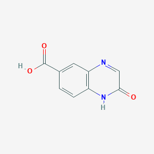 molecular formula C9H6N2O3 B2821291 2-Oxo-1,2-dihydroquinoxaline-6-carboxylic acid CAS No. 126632-52-8; 129865-54-9