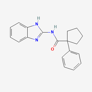 molecular formula C19H19N3O B2821293 N-(1H-苯并咪唑-2-基)-1-苯基环戊烷-1-甲酰胺 CAS No. 1023527-40-3