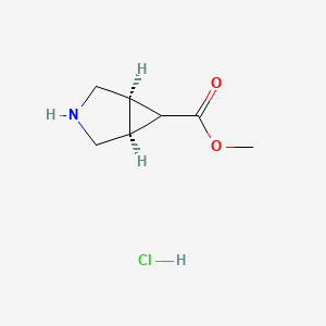 molecular formula C7H12ClNO2 B2821294 Methyl exo-3-azabicyclo[3.1.0]hexane-6-carboxylate hydrochloride CAS No. 1212063-26-7