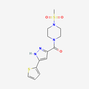 (4-(methylsulfonyl)piperazin-1-yl)(5-(thiophen-2-yl)-1H-pyrazol-3-yl)methanone