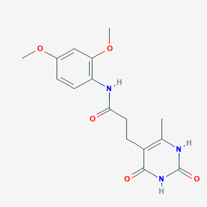 molecular formula C16H19N3O5 B2821297 N-(2,4-dimethoxyphenyl)-3-(6-methyl-2,4-dioxo-1,2,3,4-tetrahydropyrimidin-5-yl)propanamide CAS No. 1105229-67-1