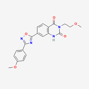 molecular formula C20H18N4O5 B2821305 3-(2-甲氧基乙基)-7-(3-(4-甲氧基苯基)-1,2,4-氧代噻二唑-5-基)喹唑啉-2,4(1H,3H)-二酮 CAS No. 1359017-49-4