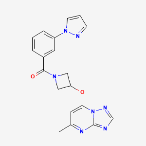 1-{3-[3-({5-methyl-[1,2,4]triazolo[1,5-a]pyrimidin-7-yl}oxy)azetidine-1-carbonyl]phenyl}-1H-pyrazole