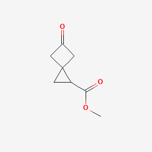 molecular formula C8H10O3 B2821322 甲基5-氧代螺[2.3]己烷-1-甲酸酯 CAS No. 1518220-73-9