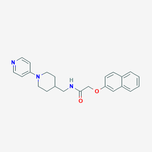 molecular formula C23H25N3O2 B2821334 2-(naphthalen-2-yloxy)-N-((1-(pyridin-4-yl)piperidin-4-yl)methyl)acetamide CAS No. 2034237-60-8