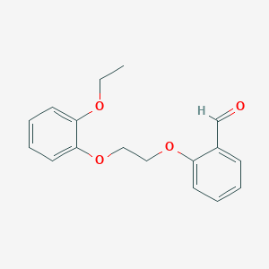 molecular formula C17H18O4 B2821341 2-[2-(2-Ethoxyphenoxy)ethoxy]benzaldehyde CAS No. 428488-61-3