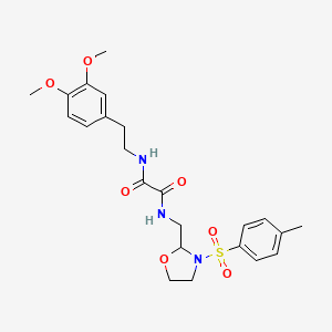 N1-(3,4-dimethoxyphenethyl)-N2-((3-tosyloxazolidin-2-yl)methyl)oxalamide