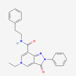 5-ethyl-3-oxo-N-phenethyl-2-phenyl-3,5-dihydro-2H-pyrazolo[4,3-c]pyridine-7-carboxamide
