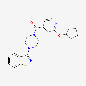 (4-(Benzo[d]isothiazol-3-yl)piperazin-1-yl)(2-(cyclopentyloxy)pyridin-4-yl)methanone
