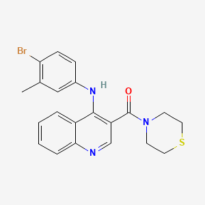 (4-((4-Bromo-3-methylphenyl)amino)quinolin-3-yl)(thiomorpholino)methanone