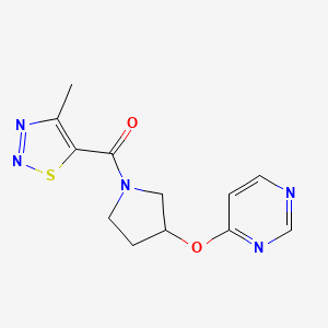 (4-Methyl-1,2,3-thiadiazol-5-yl)(3-(pyrimidin-4-yloxy)pyrrolidin-1-yl)methanone