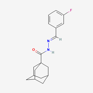 (1S,3s,E)-N'-(3-fluorobenzylidene)adamantane-1-carbohydrazide