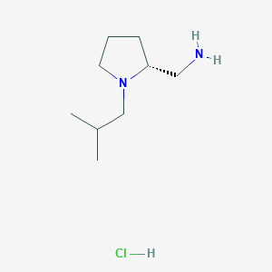 molecular formula C9H21ClN2 B2821370 [(2R)-1-(2-methylpropyl)pyrrolidin-2-yl]methanamine hydrochloride CAS No. 2171266-22-9