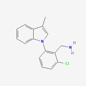 [2-chloro-6-(3-methyl-1H-indol-1-yl)phenyl]methanamine