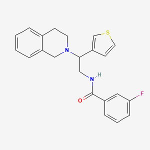 N-(2-(3,4-dihydroisoquinolin-2(1H)-yl)-2-(thiophen-3-yl)ethyl)-3-fluorobenzamide