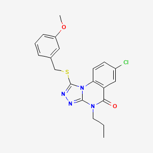 7-chloro-1-[(3-methoxybenzyl)thio]-4-propyl[1,2,4]triazolo[4,3-a]quinazolin-5(4H)-one