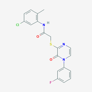N-(5-chloro-2-methylphenyl)-2-[4-(3-fluorophenyl)-3-oxopyrazin-2-yl]sulfanylacetamide