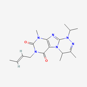 7-(2-buten-1-yl)-1-isopropyl-3,4,9-trimethyl-1,4-dihydro[1,2,4]triazino[3,4-f]purine-6,8(7H,9H)-dione