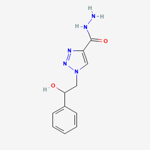 1-(2-hydroxy-2-phenylethyl)-1H-1,2,3-triazole-4-carbohydrazide