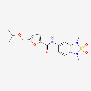 N-(1,3-dimethyl-2,2-dioxido-1,3-dihydrobenzo[c][1,2,5]thiadiazol-5-yl)-5-(isopropoxymethyl)furan-2-carboxamide