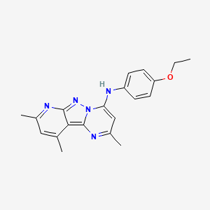 molecular formula C20H21N5O B2821398 N-(4-ethoxyphenyl)-2,8,10-trimethylpyrido[2',3':3,4]pyrazolo[1,5-a]pyrimidin-4-amine CAS No. 896817-92-8