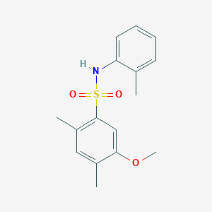 molecular formula C16H19NO3S B2821408 5-Methoxy-2,4-dimethyl-N-(2-methylphenyl)benzenesulfonamide CAS No. 2415564-55-3