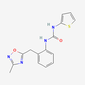 1-(2-((3-Methyl-1,2,4-oxadiazol-5-yl)methyl)phenyl)-3-(thiophen-2-yl)urea