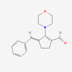 2-(Morpholin-4-yl)-3-(phenylmethylidene)cyclopent-1-ene-1-carbaldehyde