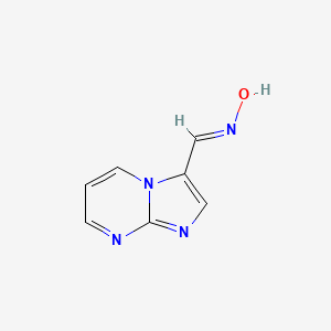 molecular formula C7H6N4O B2821421 (NE)-N-(咪唑并[1,2-a]嘧啶-3-基甲亚甲基)羟胺 CAS No. 2387462-21-5