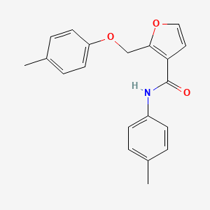 molecular formula C20H19NO3 B2821424 2-[(4-methylphenoxy)methyl]-N-(4-methylphenyl)furan-3-carboxamide CAS No. 899726-13-7