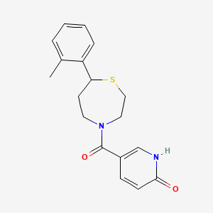 5-(7-(o-tolyl)-1,4-thiazepane-4-carbonyl)pyridin-2(1H)-one