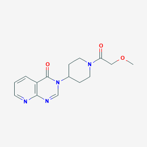 molecular formula C15H18N4O3 B2821442 3-(1-(2-methoxyacetyl)piperidin-4-yl)pyrido[2,3-d]pyrimidin-4(3H)-one CAS No. 2034423-59-9