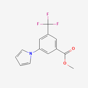 molecular formula C13H10F3NO2 B2821444 methyl 3-(1H-pyrrol-1-yl)-5-(trifluoromethyl)benzoate CAS No. 350488-53-8