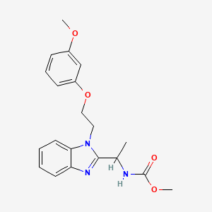 methyl (1-(1-(2-(3-methoxyphenoxy)ethyl)-1H-benzo[d]imidazol-2-yl)ethyl)carbamate