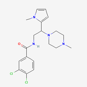 3,4-dichloro-N-(2-(1-methyl-1H-pyrrol-2-yl)-2-(4-methylpiperazin-1-yl)ethyl)benzamide