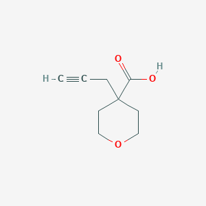 molecular formula C9H12O3 B2821468 4-(丙-2-炔基)氧杂环戊烷-4-羧酸 CAS No. 1506435-40-0