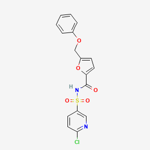 N-[(6-chloropyridin-3-yl)sulfonyl]-5-(phenoxymethyl)furan-2-carboxamide