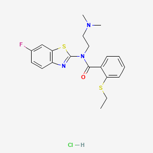 N-(2-(dimethylamino)ethyl)-2-(ethylthio)-N-(6-fluorobenzo[d]thiazol-2-yl)benzamide hydrochloride