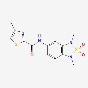 N-(1,3-dimethyl-2,2-dioxido-1,3-dihydrobenzo[c][1,2,5]thiadiazol-5-yl)-4-methylthiophene-2-carboxamide