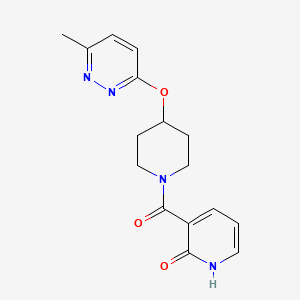 3-(4-((6-methylpyridazin-3-yl)oxy)piperidine-1-carbonyl)pyridin-2(1H)-one