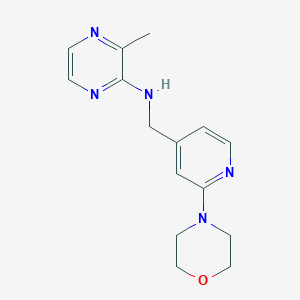 molecular formula C15H19N5O B2821489 3-methyl-N-((2-morpholinopyridin-4-yl)methyl)pyrazin-2-amine CAS No. 2195939-60-5
