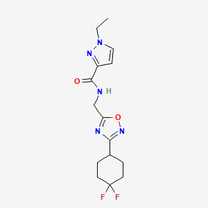 N-((3-(4,4-difluorocyclohexyl)-1,2,4-oxadiazol-5-yl)methyl)-1-ethyl-1H-pyrazole-3-carboxamide