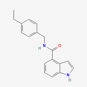 molecular formula C18H18N2O B2821495 N-(4-ethylbenzyl)-1H-indole-4-carboxamide CAS No. 1448030-61-2