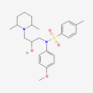 molecular formula C24H34N2O4S B2821512 N-(3-(2,6-dimethylpiperidin-1-yl)-2-hydroxypropyl)-N-(4-methoxyphenyl)-4-methylbenzenesulfonamide CAS No. 1212124-84-9